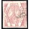 1858, 10 Gr. carminio rosa, firm. Cardillo (S. 11)