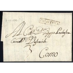 1803, lettera del 3.11. per Como, bollo a doppia cornice...