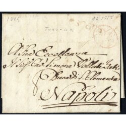 1804, lettera da Firenze del 6.3. per Napoli, bollo...