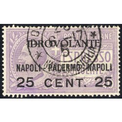 1917, Idrovolante, 25 su 40 c. violetto, Sass. A2
