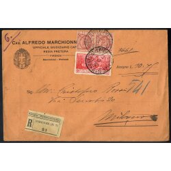 1930, lettera raccomandata affrancata per 1,70 Lire da...