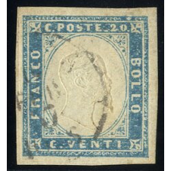 1855, 20 Cent. cobalto chiaro, firm. Bottacchi (S. 15a /...