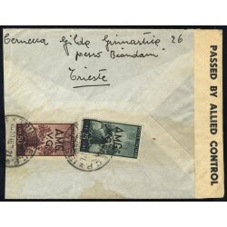 1946, lettera di posta aerea del 26.10.1946 da Trieste...