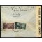 1946, lettera di posta aerea del 26.10.1946 da Trieste per New York, affrancata con 25 L. + 50 L. con soprastampa "A.M.G. / V.G.", con censura, lettera leggermente accorciata a destra.