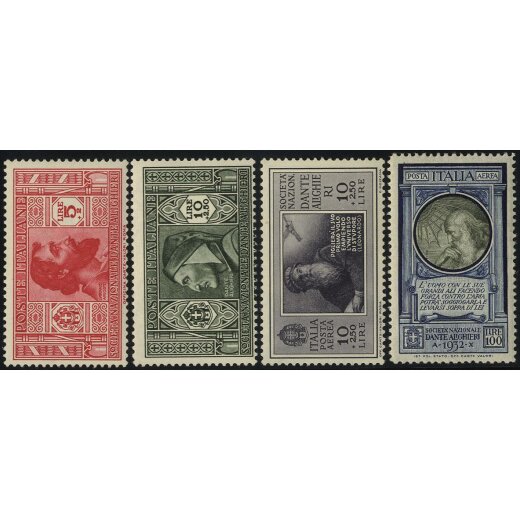 1932, Dante, serie cpl. 19 valori compreso il 100 Lire (S. 303-A31+A41 / 740,-)
