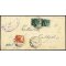 1947-48, III Periodo Tariffario, manoscritto fra sindaci affrancato per 6 Lire, da Matino il 1.8.47 (primo giorno del periodo tariffario) per Gallipoli, Sass. 550,554