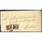 1901, lettera aperta da Avellino il 12.9. per Monteforte affrancata con valori gemelli 1 c. Stemma di Savoia e Floreale, Sass. 65,68