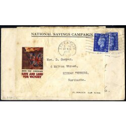1941, Wiederverwendeter Brief um Geld zu sparen mit...