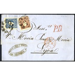 1859, Lettera da Venezia 18.4.1860 per Lyon affrancata...