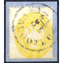1863, 2 Soldi giallo, quarta emissione, su frammento...