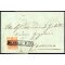 1850, 15 Cent. rosso vemiglio su lettera da Milano 23.2.1852, firm. Sorani (Sass. 3e - ANK 3HI)