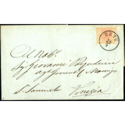 1850, 15 Cent. rosa. secondo tipo su lettera da Este...