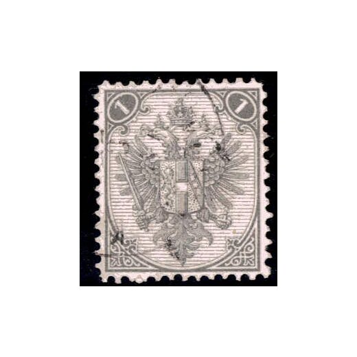 1879, Steindruck, 1 Kr. grau, LZ 12, geprüft Goller (Mi. 1IAa - Fb 2I)