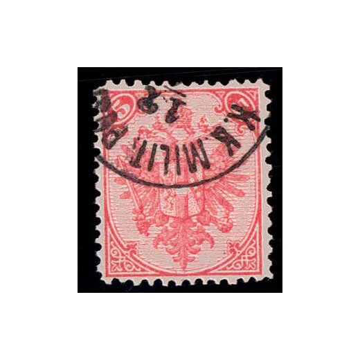 1879, Steindruck, 5 Kr. rot, LZ 12, geprüft Goller (Mi. 4Ia / Fb. 5Ia)