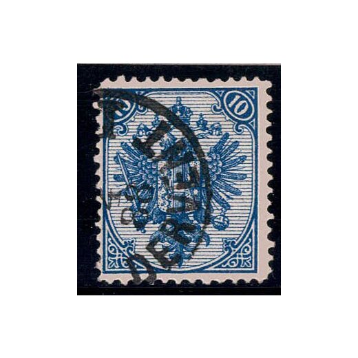 1879, Steindruck, 10 Kr. schwarzblau, LZ 12, gepr&uuml;ft Goller (Mi. 5IAd / Fb. 6Id)