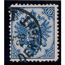 1879, Steindruck, 10 Kr. schwarzblau, LZ 12, gepr&uuml;ft...
