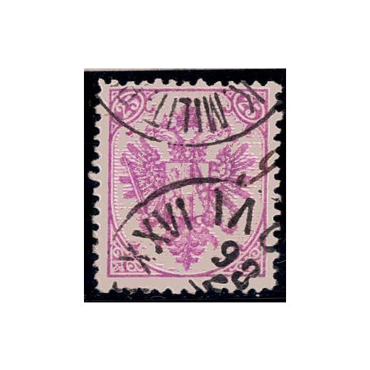 1879, Steindruck, 25 Kr. violett, LZ 12, geprüft Goller (Mi. 7IAa / Fb. 9Ia)