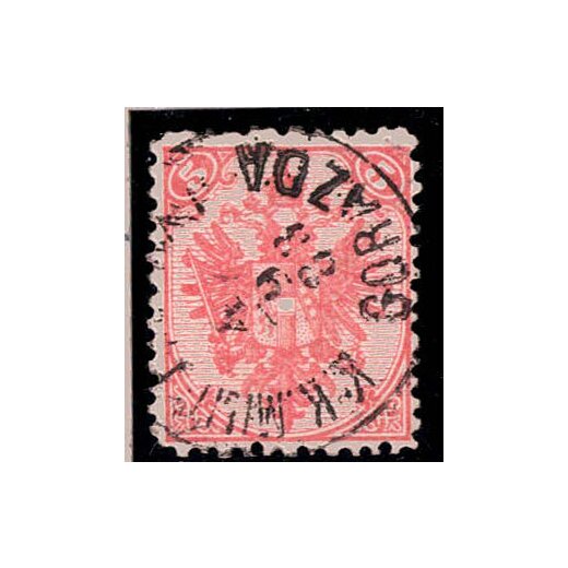 1880, Steindruck, 5 Kr. rosa, Wirrzähnung 12, geprüft Goller (Mi. 4IEb / Fb. 5Ib)