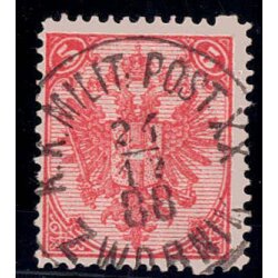 1879, Steindruck, 5 Kr. rot, LZ 12ž, geprüft Goller...