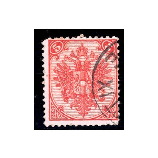 1879, Steindruck, 5 Kr. rot, LZ 12?, geprüft Goller (Mi. 4IGa / Fb. 5Ia))