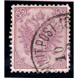 1879, Steindruck, 25 Kr. grauviolett, LZ 12?,...