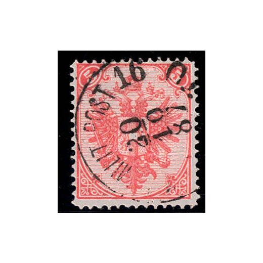 1879, Steindruck, 5 Kr. rot, LZ 13, geprüft Goller (Mi. 4IDa / Fb. 5Ia)