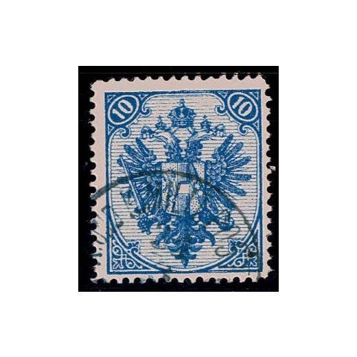 1879, Steindruck, 10 Kr. blau, LZ 13?, geprüft Goller (Mi. 5IFa / Fb. 6Ia)