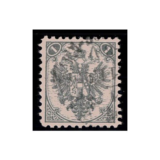 1890, Steindruck, 1 Kr. grau, LZ 10?, gepr&uuml;ft Goller (Mi. 1ILa / Fb. 2I)