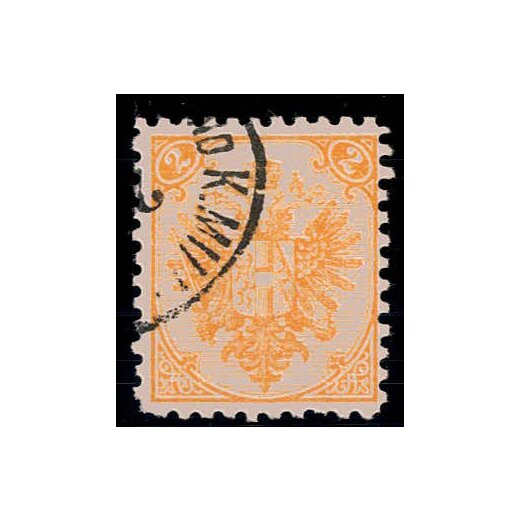 1890, Steindruck, 2 Kr. gelb, LZ 10?, geprüft Goller (Mi. 2ILa / Fb. 3I)