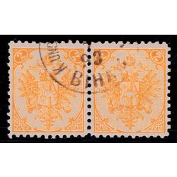 1890, Steindruck, 2 Kr. gelb, LZ 10?, Paar, gepr&uuml;ft...