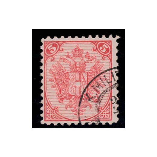1890, Steindruck, 5 Kr. karmin, LZ 10?, gepr&uuml;ft Goller (Mi. 4ILc / Fb. 5Ic)