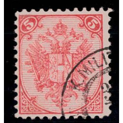 1890, Steindruck, 5 Kr. karmin, LZ 10?, gepr&uuml;ft...