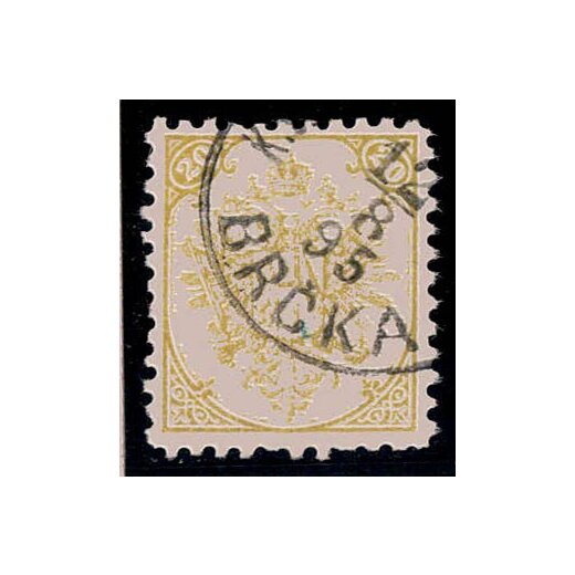 1890, Steindruck, 20 Kr. olivgrün, LZ 10?, geprüft Goller (Mi. 8ILa / Fb. 8Ia)