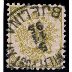 1890, Steindruck, 20 Kr. gelbgrün, LZ 10?,...