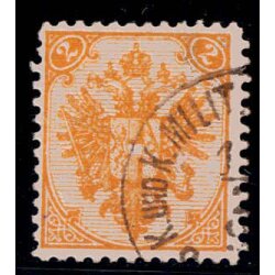 1890, Steindruck, 2 Kr. gelb, LZ 11?, WZ, gepr&uuml;ft...