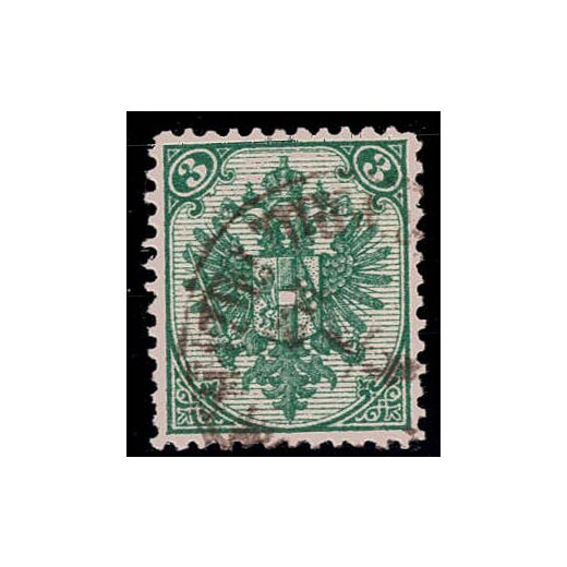 1890, Steindruck, 3 Kr. grün, LZ 11?, geprüft Goller (Mi. 3IMa / Fb. 4Ia)