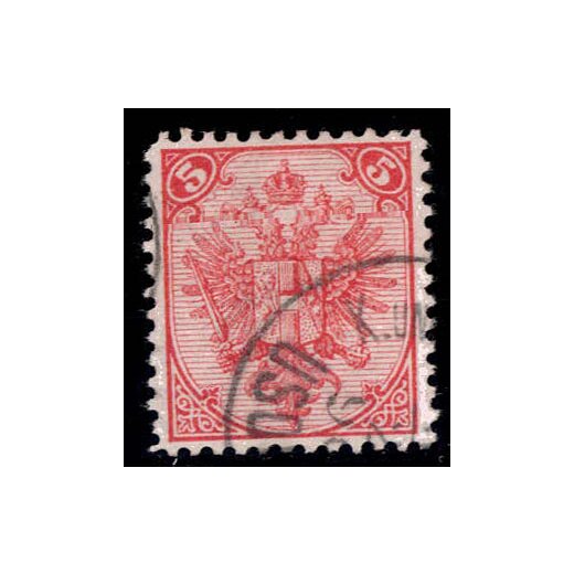 1890, Steindruck, 5 Kr. rot, LZ 11?, geprüft Goller (Mi. 4IMa / Fb. 5Ia)