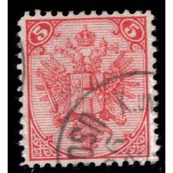 1890, Steindruck, 5 Kr. rot, LZ 11?, geprüft Goller...