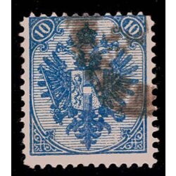 1890, Steindruck, 10 Kr. blau, LZ 11?, WZ, gepr&uuml;ft...