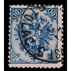 1890, Steindruck, 10 Kr. schwarzblau, LZ 11?, WZ,...
