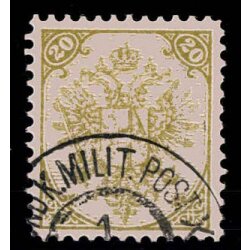 1890, Steindruck, 20 Kr. olivgr&uuml;n, LZ 11?, WZ,...