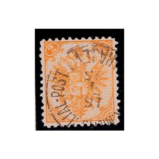 1889, Steindruck, 2 Kr. gelb, LZ 11, gepr&uuml;ft Goller (Mi. 2IJa / FB. 3Ia)