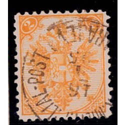 1889, Steindruck, 2 Kr. gelb, LZ 11, gepr&uuml;ft Goller...