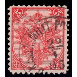 1889, Steindruck, 5 Kr. rot, LZ 11, WZ, geprüft...
