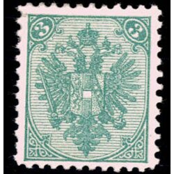 1895, Buchdruck, 3 Kr. gr&uuml;n, LZ 10? (Mi. 3IIA / ANK...