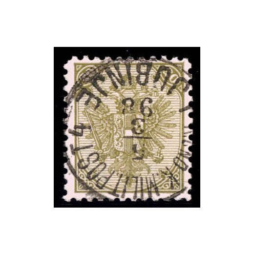 1895, Buchdruck, 20 Kr. oliv, LZ 10? (Mi. 8IIA / ANK 8II)