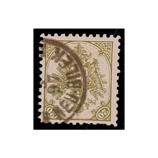 1895, Buchdruck, 20 Kr. oliv, WZ, LZ 10? (Mi. 8IIA / ANK 8II)