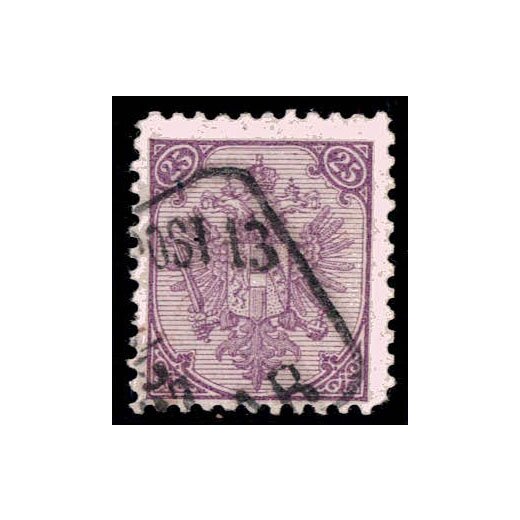 1895, Buchdruck, 25 Kr. violett, LZ 10? (Mi. 7IIA / ANK 9II)