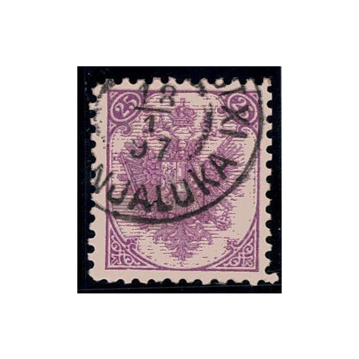 1895, Buchdruck, 25 Kr. violett, WZ, LZ 10? (Mi. 7IIA / ANK 9II)