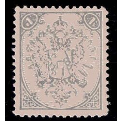 1895, Buchdruck, 1 Kr. grau, WZ, LZ 12? (Mi. 1IIB / ANK 2II)